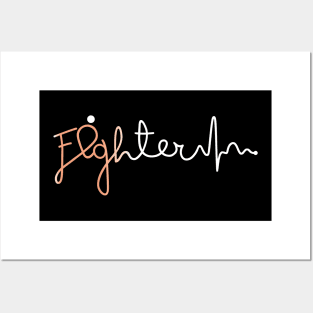 Fighter- Uterine Cancer Gifts Uterine Cancer Awareness Posters and Art